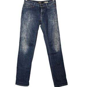 Replay Y2K Blue Rockxanne Jeans with Unique Pattern, Size 28/30, Made In Italy